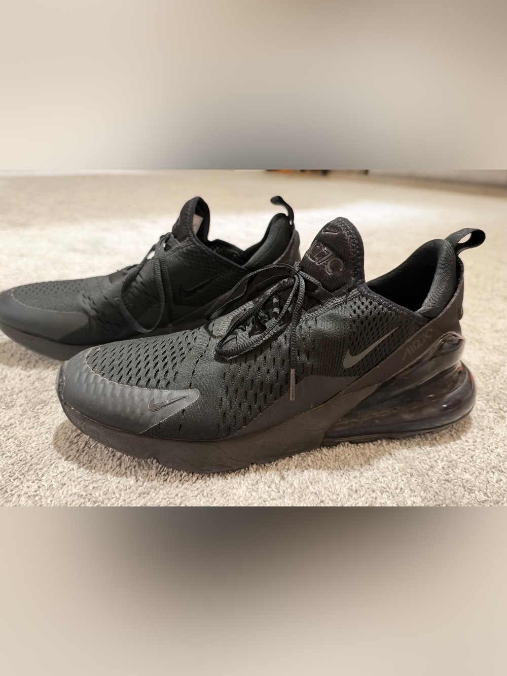 Nike Men's All-Black Air Max 270 Athletic Sneakers